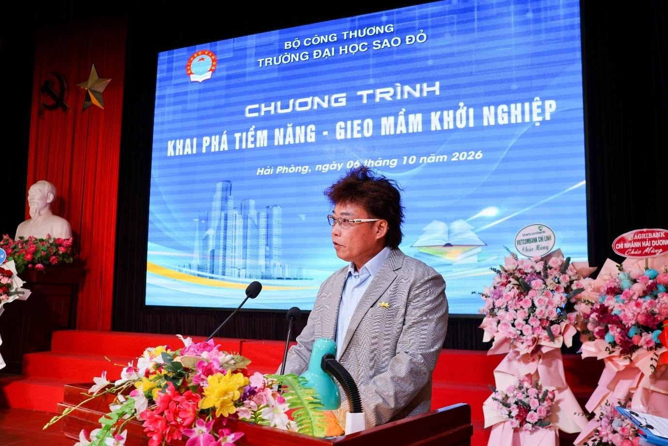Đại diện doanh nghiệp ông Mikio Nunomura – Giám đốc điều hành Công ty TNHH Tanaka phát biểu tại chương trình.