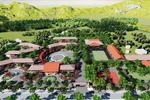Phối cảnh 3D Trường Phổ thông nội trú liên cấp Tiểu học và Trung học cơ sở Hương Xuân. Ảnh: Ủy ban nhân dân xã Hương Xuân cung cấp