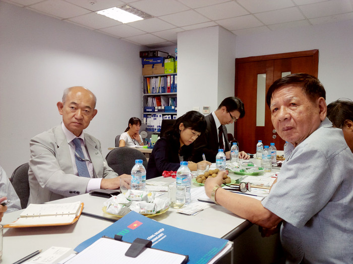 Buổi làm việc của Hiệp hội các trường ĐH, CĐ Việt Nam với Hiệp hội các trường ĐH Dân lập Nhật Bản diễn ra trong không khí cởi mở, thân tình. Ảnh Xuân Trung