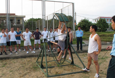 Các phi công thực hiện bài tập thể lực môn thể thao hàng không Các phi công thực hiện bài tập thể lực môn thể thao hàng không