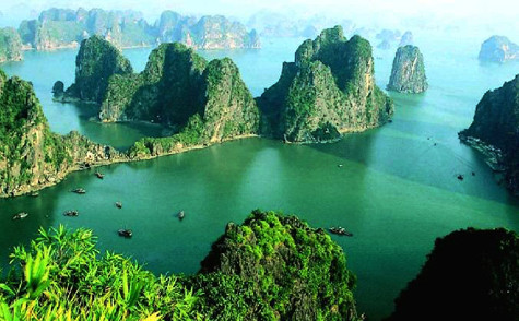 Vùng di sản trên vịnh Hạ Long được thế giới công nhận (vùng lõi) có diện tích 434km², như một hình tam giác với ba đỉnh là đảo Đầu Gỗ (phía Tây), hồ Ba Hầm(phía Nam) và đảo Cống Tây (phía Đông), bao gồm 775 đảo với nhiều hang động, bãi tắm. Vùng kế bên (vùng đệm), là di tích danh thắng quốc gia đã được bộ Văn hóa Thông tin Việt Nam xếp hạng từ năm 1962. Địa hình Hạ Long là đảo, núi xen kẽ giữa các trũng biển, là vùng đất mặn có sú vẹt mọc và những đảo đá vôi vách đứng tạo nên những vẻ đẹp tương phản, kết hợp hài hòa, sinh động các yếu tố: đá, nước và bầu trời (Ảnh: Internet). Vùng di sản trên vịnh Hạ Long được thế giới công nhận (vùng lõi) có diện tích 434km², như một hình tam giác với ba đỉnh là đảo Đầu Gỗ (phía Tây), hồ Ba Hầm(phía Nam) và đảo Cống Tây (phía Đông), bao gồm 775 đảo với nhiều hang động, bãi tắm. Vùng kế bên (vùng đệm), là di tích danh thắng quốc gia đã được bộ Văn hóa Thông tin Việt Nam xếp hạng từ năm 1962. Địa hình Hạ Long là đảo, núi xen kẽ giữa các trũng biển, là vùng đất mặn có sú vẹt mọc và những đảo đá vôi vách đứng tạo nên những vẻ đẹp tương phản, kết hợp hài hòa, sinh động các yếu tố: đá, nước và bầu trời (Ảnh: Internet).