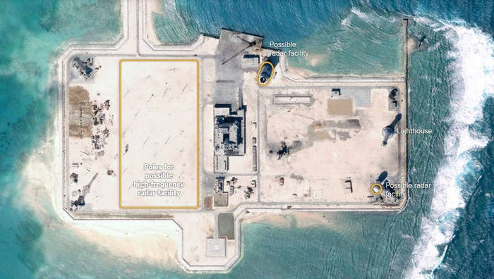 Đá Châu Viên đang bị Trung Quốc chiếm đóng trái phép thuộc quần đảo Trường Sa, Khánh Hòa, Việt Nam. Ảnh: The New York Times. Đá Châu Viên đang bị Trung Quốc chiếm đóng trái phép thuộc quần đảo Trường Sa, Khánh Hòa, Việt Nam. Ảnh: The New York Times.