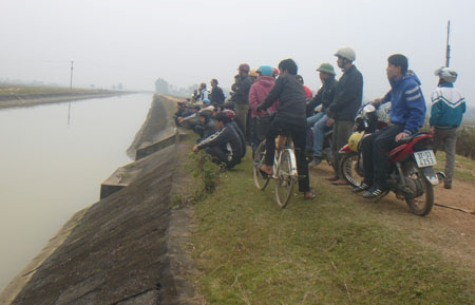 Hiện trường nơi phát hiện xác nạn nhân Hiện trường nơi phát hiện xác nạn nhân