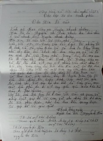 Đơn tố cáo của gia đình anh Hậu với việc làm dụng sử dụng dụng cụ hỗ trợ của ông Nguyễn Bá Hạnh - Trưởng công an xã Thanh Đồng Đơn tố cáo của gia đình anh Hậu với việc làm dụng sử dụng dụng cụ hỗ trợ của ông Nguyễn Bá Hạnh - Trưởng công an xã Thanh Đồng