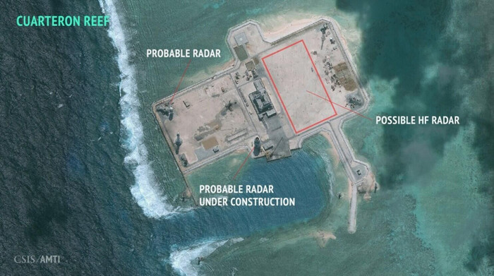 Trung Quốc đang xây dựng bất hợp pháp trạm radar cao tần ở đá Châu Viên thuộc quần đảo Trường Sa của Việt Nam Trung Quốc đang xây dựng bất hợp pháp trạm radar cao tần ở đá Châu Viên thuộc quần đảo Trường Sa của Việt Nam
