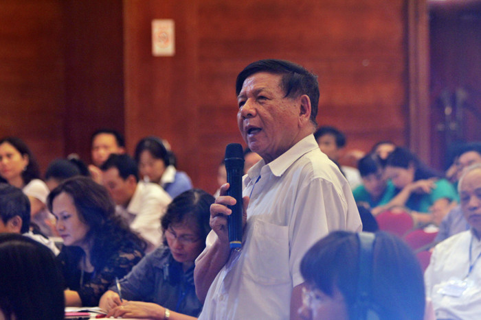 GS Trần Xuân Nhĩ kiến nghị, không phân biệt công tư, hãy đối xử các trường thật bình đẳng để có quyền tự chủ trong giáo dục. Ảnh Xuân Trung GS Trần Xuân Nhĩ kiến nghị, không phân biệt công tư, hãy đối xử các trường thật bình đẳng để có quyền tự chủ trong giáo dục. Ảnh Xuân Trung