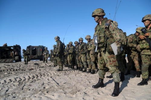 Mỹ và Nhật Bản tiến hành tập trận chung (ảnh tư liệu) Mỹ và Nhật Bản tiến hành tập trận chung (ảnh tư liệu)