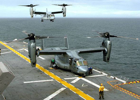 Máy bay vận tải cánh xoay nghiêng MV-22 Osprey Mỹ Máy bay vận tải cánh xoay nghiêng MV-22 Osprey Mỹ