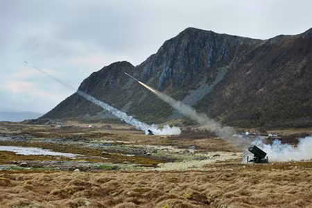 Tổ hợp NASAMS-2 tham gia bắn thử.