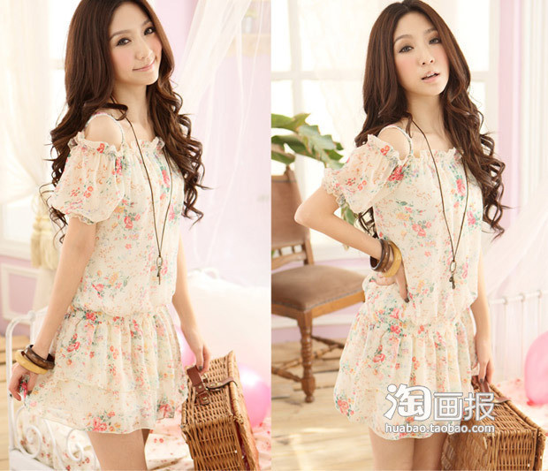 Nếu bạn cao quá khổ, váy hoa sẽ làm bạn mềm mại và nữ tính hơn, chọn những chiếc váy qua gối, để giảm bớt chiều cao. Xem thêm:Những bộ váy trần tay khiến bạn trẻ trung, quyến rũ hơn