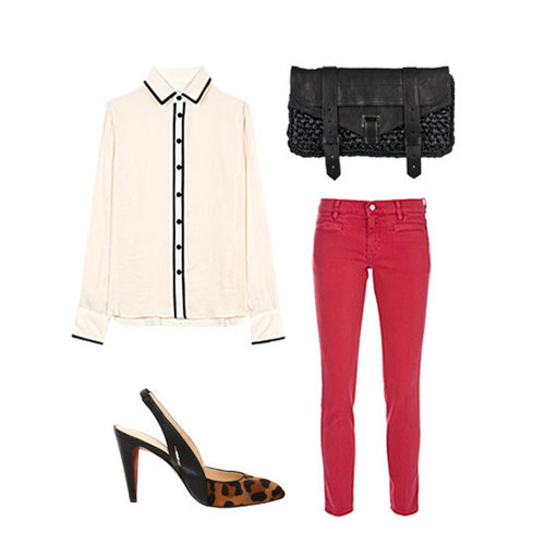 Sự kết hợp dưới đây rất thích hợp với những ngày cuối tuần. Những gì bạn cần là một chiếc áo ba lỗ màu xám và đôi giày thể thao đen khỏe khoắn. Một cặp kính râm, đồng hồ và túi xách trẻ trung sẽ là những món phụ kiện hoàn thiện thêm cho phong cách cuối tuần của bạn. Xem thêm: Diện quần jeans sành điệu như cô nàng "Bella" xinh đẹp