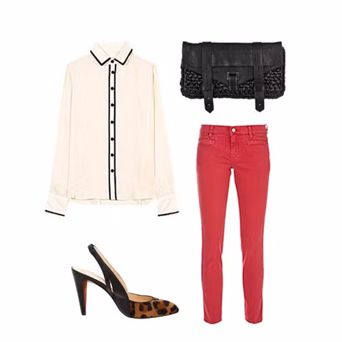 Sự kết hợp dưới đây rất thích hợp với những ngày cuối tuần. Những gì bạn cần là một chiếc áo ba lỗ màu xám và đôi giày thể thao đen khỏe khoắn. Một cặp kính râm, đồng hồ và túi xách trẻ trung sẽ là những món phụ kiện hoàn thiện thêm cho phong cách cuối tuần của bạn. Xem thêm: Diện quần jeans sành điệu như cô nàng "Bella" xinh đẹp