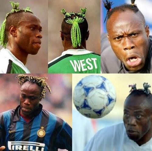 Cầu thủ Taribo West với kiểu tóc "xương rồng mọc giữa sa mạc" trông rất "ngầu".(Ảnh: NS) Xem thêm:David Beckham: cầu thủ sành điệu nhất ngoài sân cỏ Cầu thủ Taribo West với kiểu tóc "xương rồng mọc giữa sa mạc" trông rất "ngầu".(Ảnh: NS) Xem thêm:David Beckham: cầu thủ sành điệu nhất ngoài sân cỏ