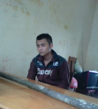 Đối tượng Lô Thành Sinh sau khi bị bắt Đối tượng Lô Thành Sinh sau khi bị bắt