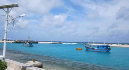 Âu tầu xây dựng tại đảo Song Tử Tây có thể đón hàng trăm tàu thuyền mỗi ngày.