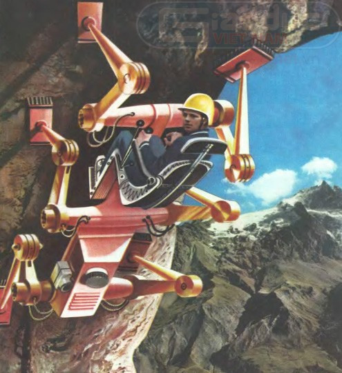 Ý tưởng chế tạo Ro bốt tròe núi của Liên Xô (ảnh họa 1960). Ý tưởng chế tạo Ro bốt tròe núi của Liên Xô (ảnh họa 1960).