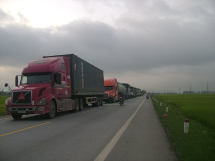 Vụ tai nạn khiến đoạn đường đi qua đây bị tắc nghẽn trong nhiều giờ liền