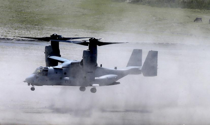 Máy bay vận tải Osprey Mỹ trong cuộc tập trận Balikatan 2013 Máy bay vận tải Osprey Mỹ trong cuộc tập trận Balikatan 2013