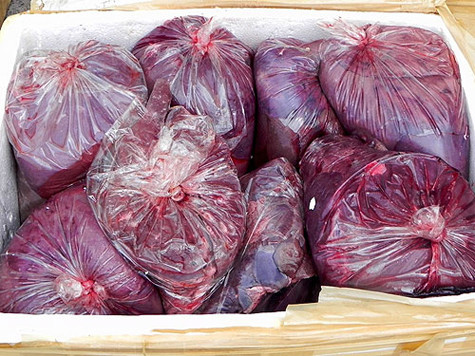 Phần lớn những loại nội tạng gia súc khi bị phát hiện vận chuyển, chế biến đều đã hư hỏng, hôi thối và mốc xanh mốc đỏ...