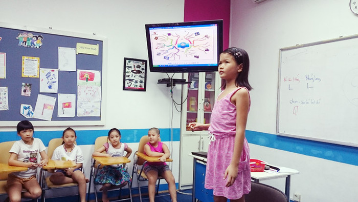 Học theo bản đồ tư duy các trẻ được chủ động nói những điều mình suy nghĩ để phát triển ý tưởng cho một đề tài. Học theo bản đồ tư duy các trẻ được chủ động nói những điều mình suy nghĩ để phát triển ý tưởng cho một đề tài.