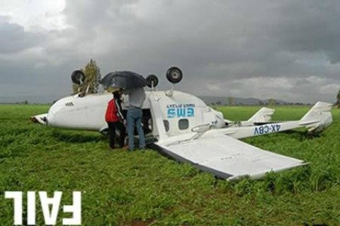 Hạ cánh bằng cách "nằm phơi bụng" Hạ cánh bằng cách "nằm phơi bụng"