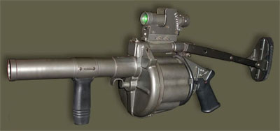 Súng phóng lựu kiểu MGL Mk-1.Ảnh tư liệu. Súng phóng lựu kiểu MGL Mk-1.Ảnh tư liệu.