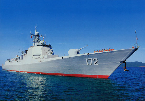 Tàu khu trục tên lửa Côn Minh số hiệu 172 Type 052D, Hạm đội Nam Hải, Hải quân Trung Quốc, triển khai ở Biển Đông (ảnh tư liệu). Tàu khu trục tên lửa Côn Minh số hiệu 172 Type 052D, Hạm đội Nam Hải, Hải quân Trung Quốc, triển khai ở Biển Đông (ảnh tư liệu).