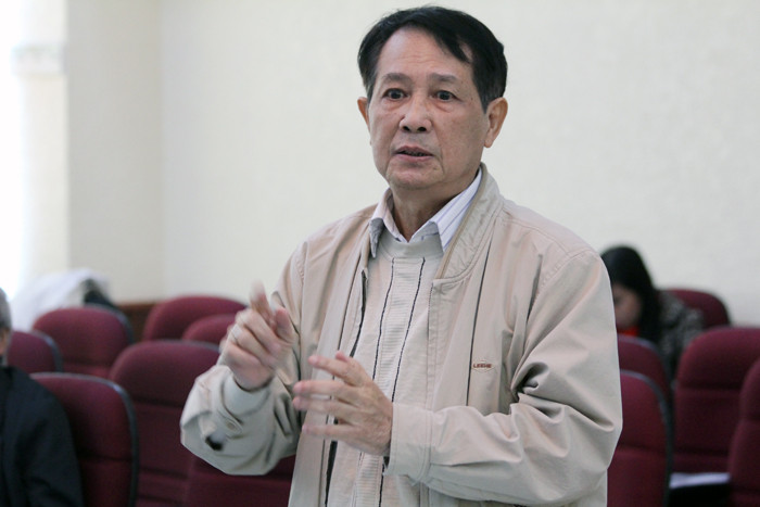 TSKH. Phạm Đỗ Nhật Tiến đề nghị, học sư phạm 4 năm phải được coi là học xong thạc sĩ. Ảnh Xuân Trung TSKH. Phạm Đỗ Nhật Tiến đề nghị, học sư phạm 4 năm phải được coi là học xong thạc sĩ. Ảnh Xuân Trung