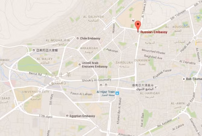 Đại sứ quán Nga ở Syria bị tấn công