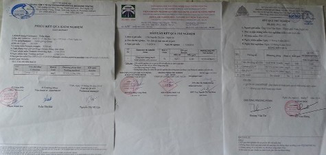 Sau khi có hiện tượng lạ trên chị Lan đã đưa các mẫu vật liệu xây dựng nhà chị đi kiểm nghiệm gồm: cát, nước và gạch đi kiểm tra cho thấy mức độ nhiễm mặn của gạch gấp 5 lần nước