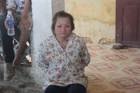 Đối tượng Nguyễn Thị Phượng sau khi bị bắt quả tang vận chuyển số lượng lớn ma túy