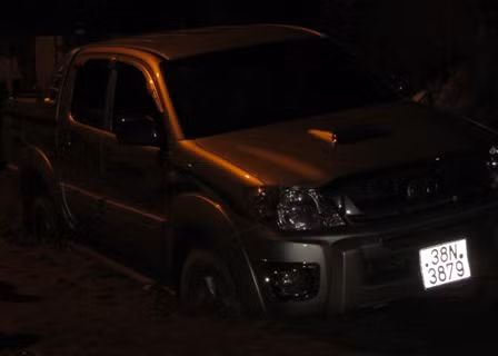 Chiếc xe mà hai đối tương đã sử dụng trong cuộc tháo chạy lực lượng cảnh sát (ảnh QL)