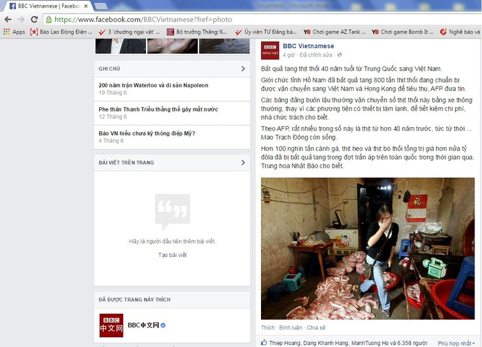 Ảnh chụp màn hình https://www.facebook.com/BBCVietnamese Ảnh chụp màn hình https://www.facebook.com/BBCVietnamese