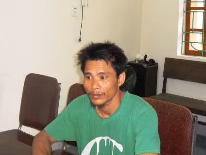 Đối tượng Nguyễn Đình Long tại cơ quan điều tra.