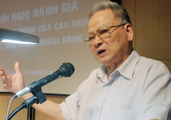 GS. Trần Phương cho rằng, các các trường công chỉ hơn các trường NCL về bao cấp, còn chất lượng chưa chắc. Ảnh Xuân Trung GS. Trần Phương cho rằng, các các trường công chỉ hơn các trường NCL về bao cấp, còn chất lượng chưa chắc. Ảnh Xuân Trung