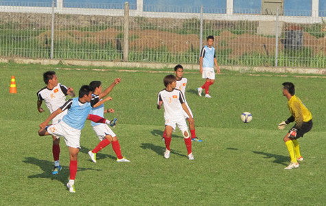 Các cầu thủ U.23 Việt Nam tập luyện trong không khí rất thoải mái. Ảnh: VFF Các cầu thủ U.23 Việt Nam tập luyện trong không khí rất thoải mái. Ảnh: VFF