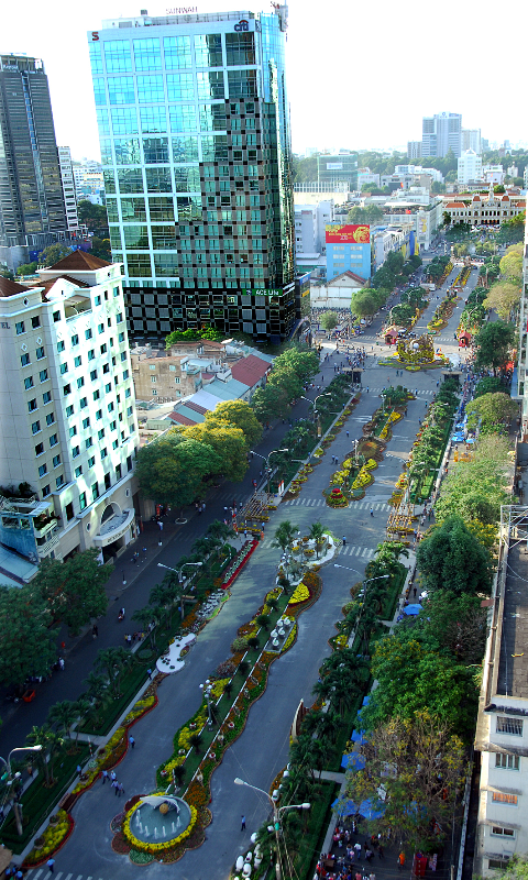 Đường hoa Nguyễn Huệ. Đường hoa Nguyễn Huệ.