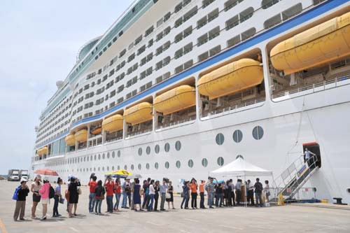 Du thuyền Voyager of the Seas là tàu lớn nhất châu Á hiện nay với 15 tầng, 1.306 phòng, dài 311 mét, tổng trọng tải 138.000 tấn, tốc độ 24 hải lý/giờ, có 1.881 thủy thủ làm việc trên tàu.
