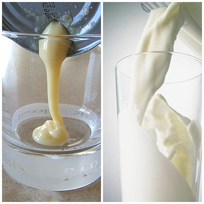 Lấy sữa đặc thay thế sữa bò? Sữa đặc là một loại chế phẩm từ sữa bò, là sữa tươi nấu lên đến dung lượng 2/5, sau đó thêm 40% đường mía đóng hộp là được. Có người bị ảnh hưởng của lý thuyết “ sản phẩm cô đặc đều là tinh hoa”, bèn lấy sữa đặc thay thế sữa. Lấy sữa đặc thay thế sữa bò? Sữa đặc là một loại chế phẩm từ sữa bò, là sữa tươi nấu lên đến dung lượng 2/5, sau đó thêm 40% đường mía đóng hộp là được. Có người bị ảnh hưởng của lý thuyết “ sản phẩm cô đặc đều là tinh hoa”, bèn lấy sữa đặc thay thế sữa.