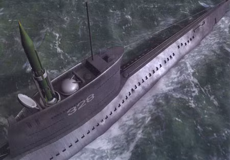 Hình họa mô phỏng phóng tên lửa đạn đạo R-11FM phóng từ tàu ngầm project 611AV lớp Zulu V. Hình họa mô phỏng phóng tên lửa đạn đạo R-11FM phóng từ tàu ngầm project 611AV lớp Zulu V.