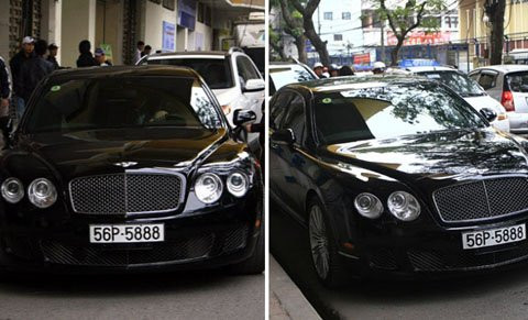 Ngoài vị trí ở ACB, được cho là còn nhiều quyền lực hơn cả Chủ tịch Hội đồng Quản trị, ông Kiên còn nắm nhiều cổ phần tại các ngân hàng lớn khác như Eximbank, Kiên Long, Vietbank, Đại Á và Techcombank. Ảnh: Chiếc Bentley Continental Flying Spur mang biển 56P luôn đỗ trước cửa sân Hàng Đẫy của bầu Kiên. Ngoài vị trí ở ACB, được cho là còn nhiều quyền lực hơn cả Chủ tịch Hội đồng Quản trị, ông Kiên còn nắm nhiều cổ phần tại các ngân hàng lớn khác như Eximbank, Kiên Long, Vietbank, Đại Á và Techcombank. Ảnh: Chiếc Bentley Continental Flying Spur mang biển 56P luôn đỗ trước cửa sân Hàng Đẫy của bầu Kiên.