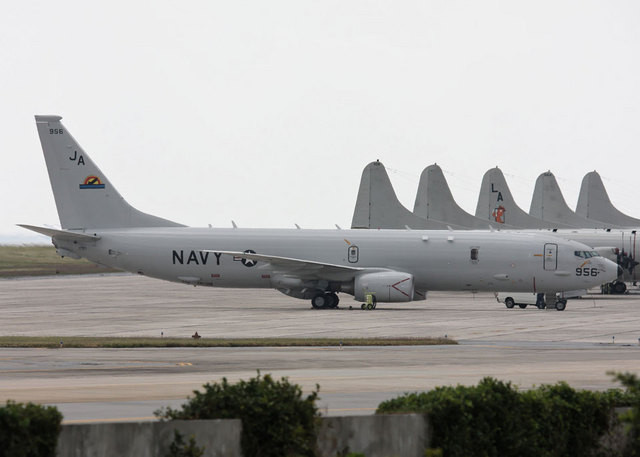 Mỹ triển khai máy bay tuần tra săn ngầm P-8A Poseidon ở căn cứ Kadena, Okinawa, Nhật Bản Mỹ triển khai máy bay tuần tra săn ngầm P-8A Poseidon ở căn cứ Kadena, Okinawa, Nhật Bản