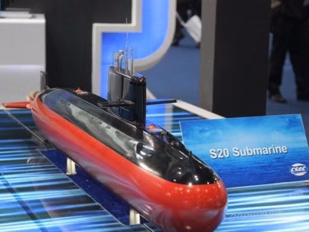 Mô hình tàu ngầm thông thường S-20 dùng để xuất khẩu của Trung Quốc (ảnh tư liệu) Mô hình tàu ngầm thông thường S-20 dùng để xuất khẩu của Trung Quốc (ảnh tư liệu)