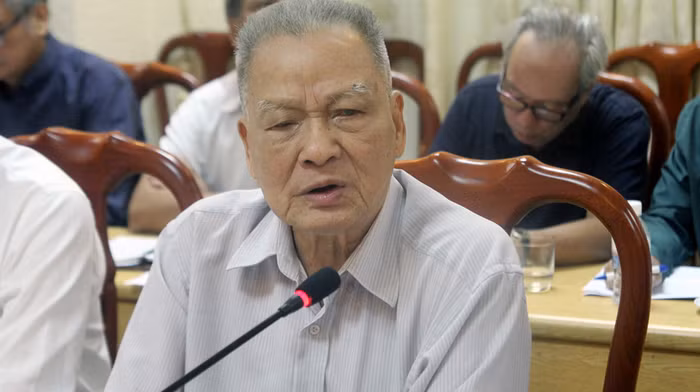 GS. Trần Phương tại Hội thảo. Ảnh Phương Thảo