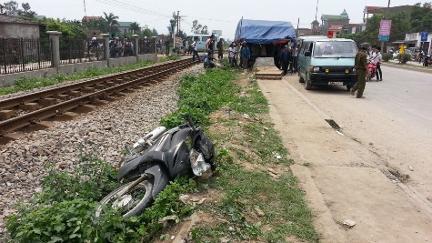Hiện trường nơi anh Thành gặp nạn tử vong