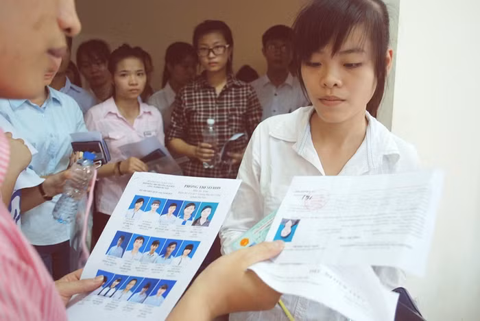 Thí sinh tham gia kỳ thi THPT quốc gia năm 2015. Ảnh của Xuân Trung