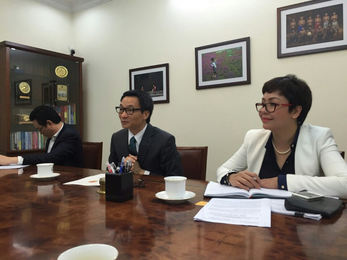 Phó thủ tướng Vũ Đức Đam có buổi làm với Hiệp hội các trường đại học, cao đẳng Việt Nam cùng các chuyên gia giáo dục quốc tế.