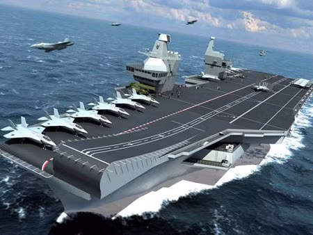 Anh đang phát triển tàu sân bay HMS Queen Elizabeth. Anh đang phát triển tàu sân bay HMS Queen Elizabeth.