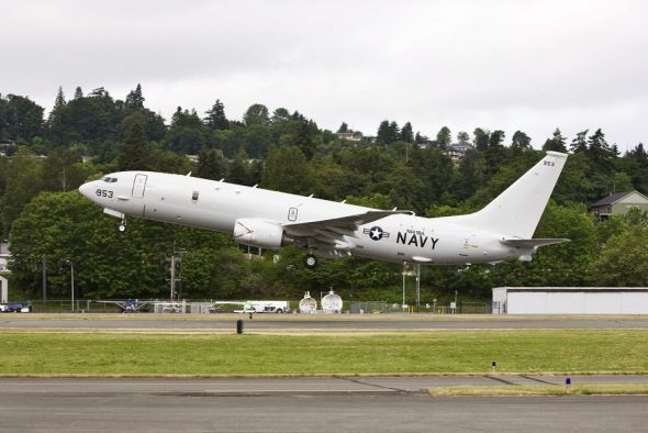 Máy bay tuần tra chống tàu ngầm P-8A Poseidon của Công ty Boeing, chế tạo cho Hải quân Mỹ.