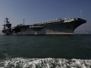 Tàu sân bay hạt nhân USS Carl Vinson. (Ảnh: AP) Tàu sân bay hạt nhân USS Carl Vinson. (Ảnh: AP)
